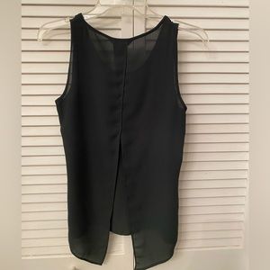 Forest green blouse with back cutout